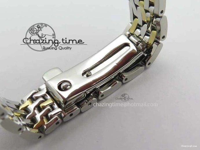 0315 OnTrend De Ville 27mm SS YG Ladies MK 1:1 Best Edition White MOP Dial Diamond Markers On SS Bracelet Ronda Quartz 8187